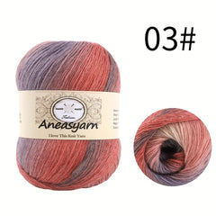 Wool Yarn Rainbow Line for Crochet Knitting 100g