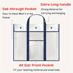 2pcs Large Poster Storage Bag Bulletin Board Holder Art Portfolio Organizer