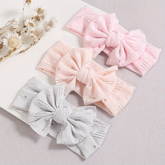 Lace Bow Elastic Headband Wide Hairbands for Baby Girls