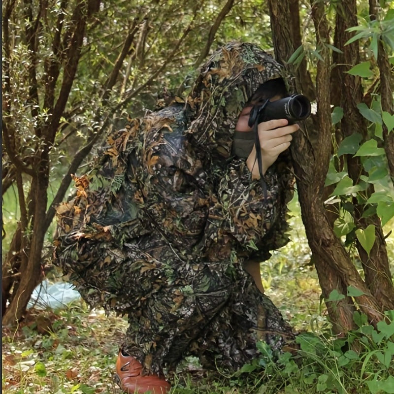 3D Leafy Camouflage Ghillie Suit for Turkey Hunting & Halloween