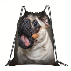 Cat Shark Drawstring Backpack Gym Yoga Animal Print Lightweight Bag