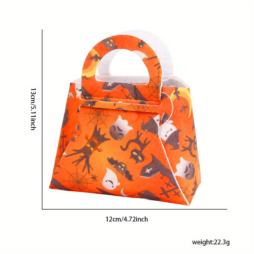 Halloween Pumpkin Tote Bag Candy Bag Trick or Treat Gift Theme Party Supplies