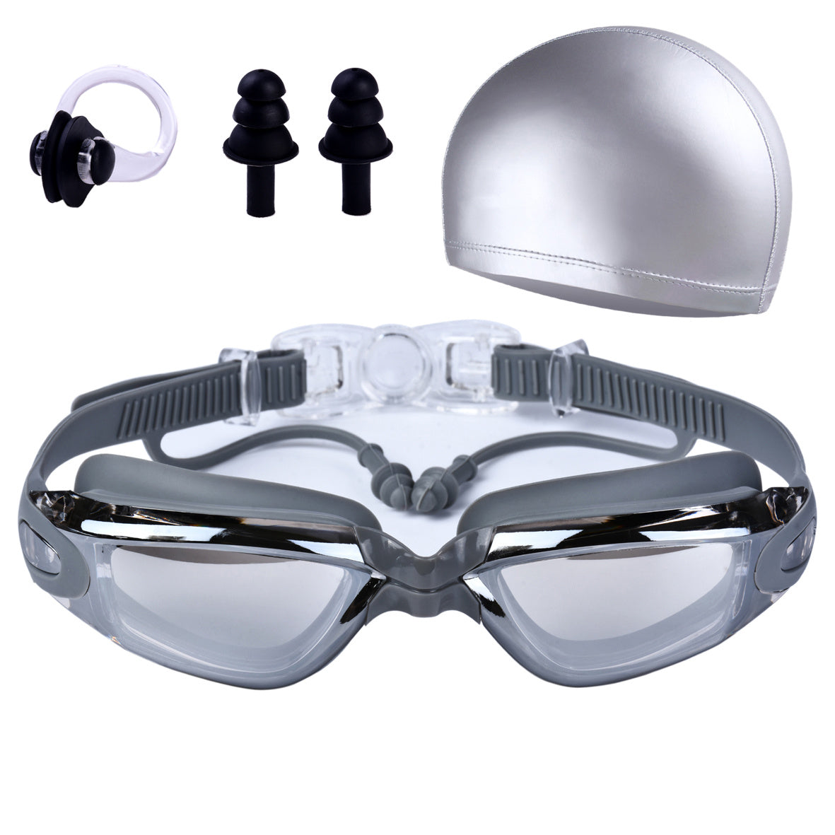 Electroplated Swimming Goggles Set - Waterproof & Anti Fog