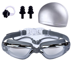 Electroplated Swimming Goggles Set - Waterproof & Anti Fog