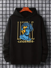 Head Statue Print Hoodie Men's Casual Pullover Hooded Sweatshirt