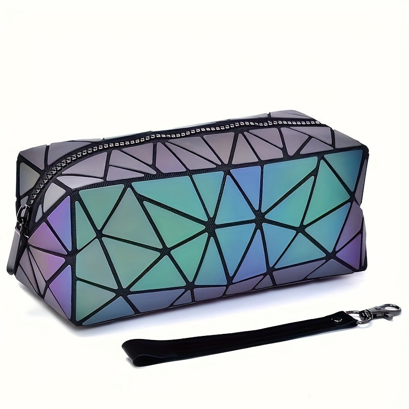 Geometric Luminous Purse Makeup Bag Handbag Roomy Cosmetic Bag Evening Bag