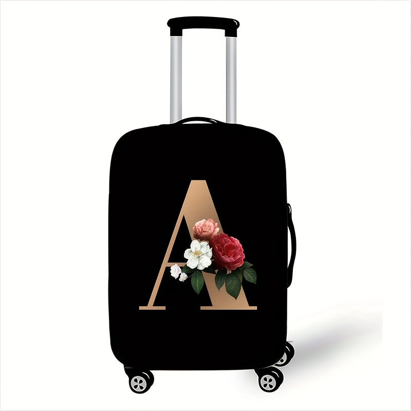 Flower Letters Travel Luggage Cover Elastic Dustproof Protective Washable Case