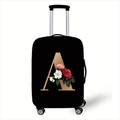 Flower Letters Travel Luggage Cover Elastic Dustproof Protective Washable Case