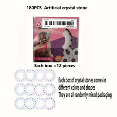 360pcs Crystal Stones Artificial Diamonds for Crafts Hair Shoes Handbags