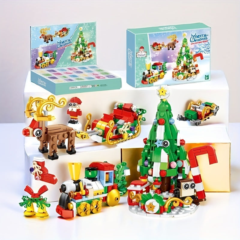 Christmas Advent Calendar Building Block Set - Educational Jigsaw