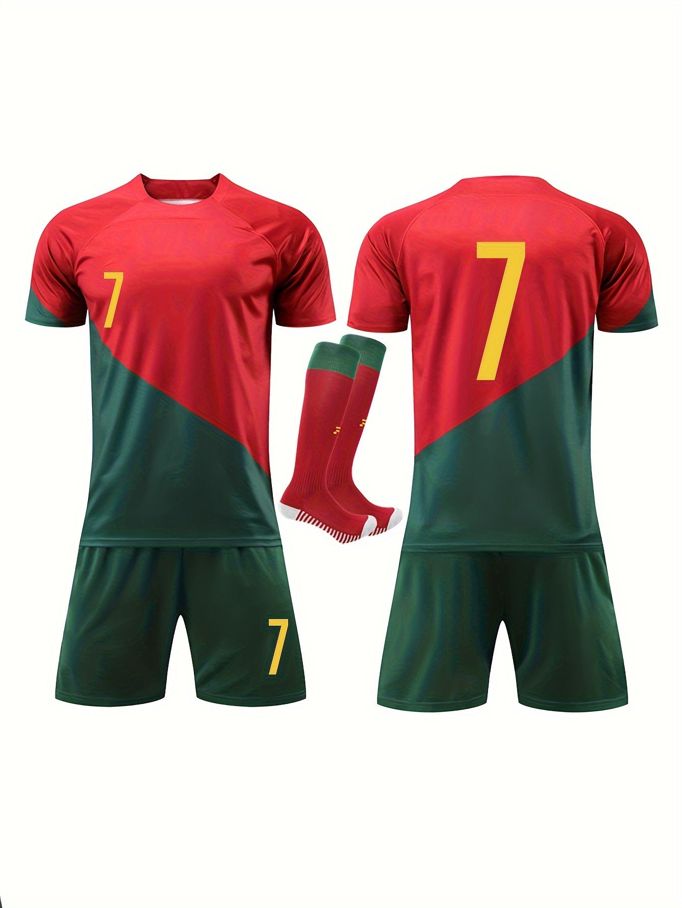 Portugal 7 Youth Football Kit with Shorts & Socks