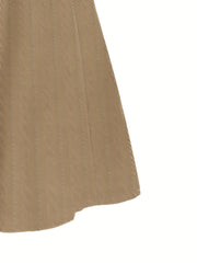 Solid Cable Cut Out Long Sleeve Hooded A line Dress