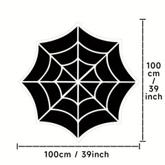 Spooky Halloween Cobweb Rug