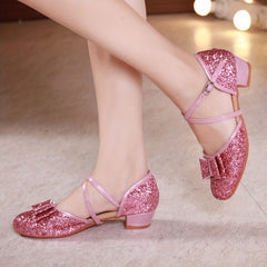 Girl's Low Heel Princess Sandals Dance Shoes