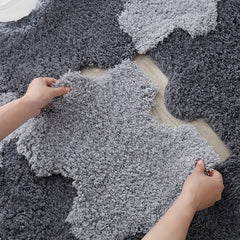 Thickened Plush Shag Puzzle Floor Mat Bay Window Seat Carpet