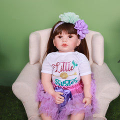 22 Inch Realistic Girl Doll Reborn Doll Newborn Reborn Baby Doll Princess