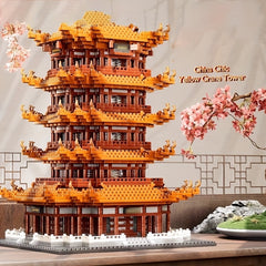2650pcs Yellow Crane Tower Building Blocks Set ABS Construction Toy