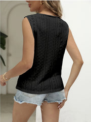 Floral Lace Tank Top V Neck Sleeveless Casual Summer Fashion