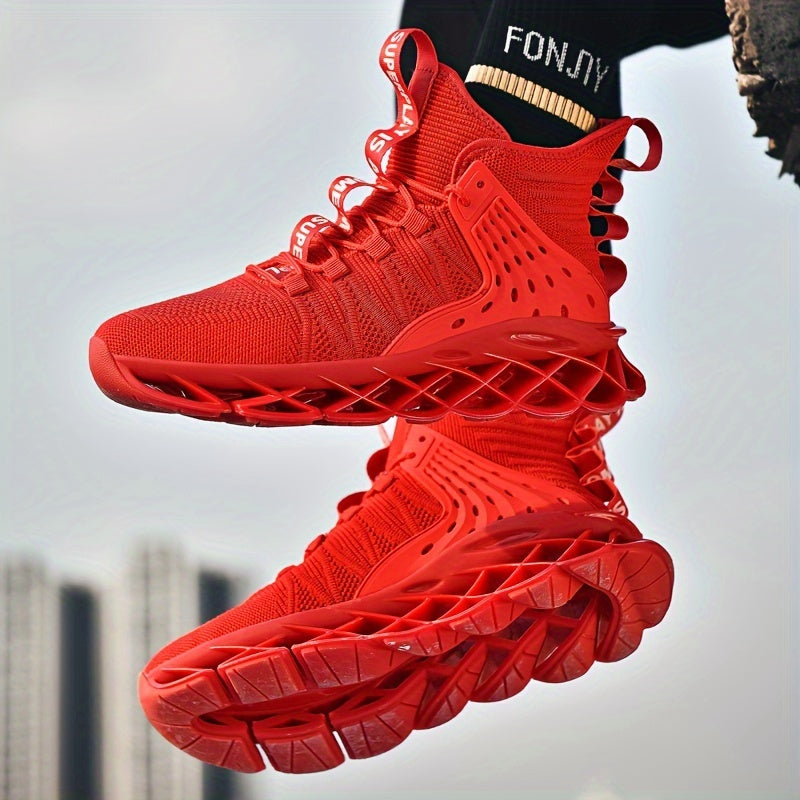 Men's High Top Blade Sneakers Comfy Non Slip Shoes