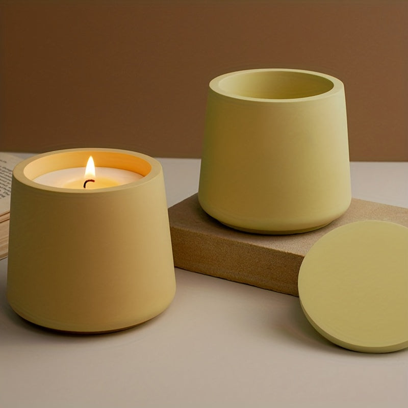 DIY Candle Holder With Lid Gypsum Silicone Mold