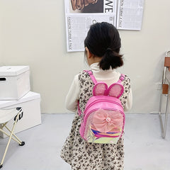 Kids Sequins Long Ears Bow Backpack