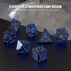 7pcs Rechargeable LED Dice Set for Board Games