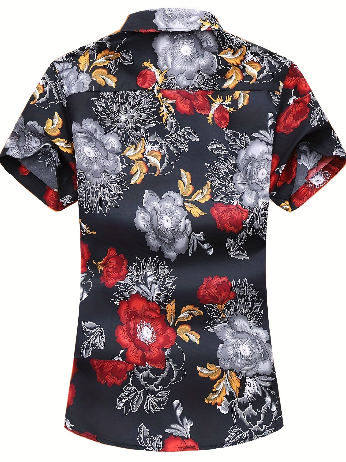 Men's Flower Print Short Sleeve Hawaii Shirt