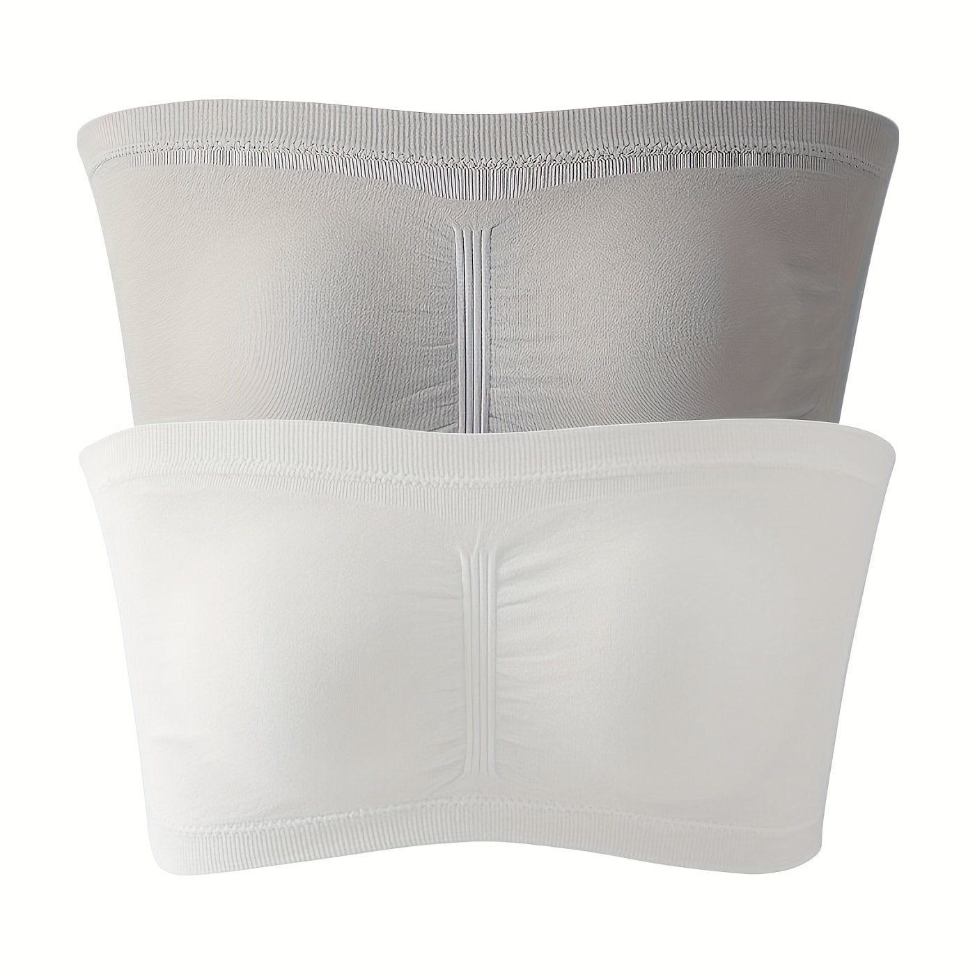 2 Pack Plus Size Solid Wireless Bra Set