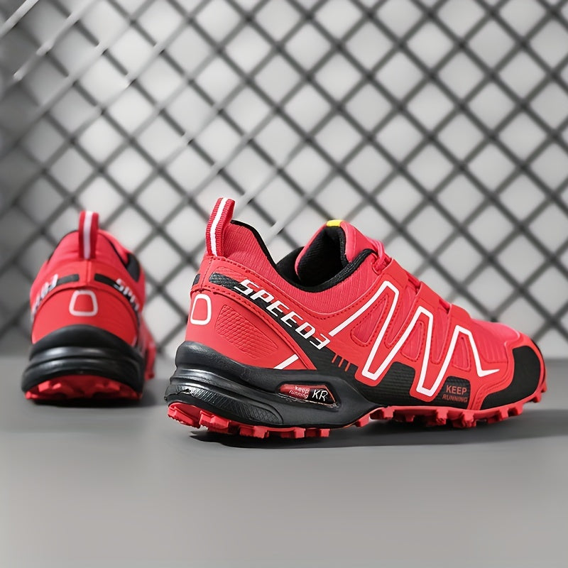 Men's Striped Hiking Shoes Outdoor Non Slip Sports Shoes