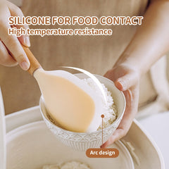 Silicone Standing Rice Spoon with Bear Claw Pattern