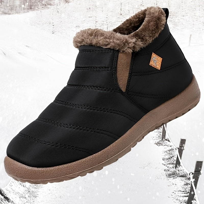 Women's Fluffy Ankle Boots Soft Sole Platform Plush Lining Warm Winter