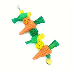 Wooden Rattan Gnawing String Bird Toy for Small Pets