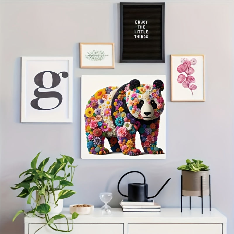 Challenging Giant Panda Floral Accent 1000-Piece Jigsaw Puzzle