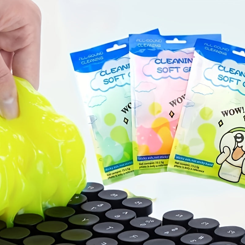 Car Cleaning Gel 4pcs Set Car Detailing Tools Car Interior Cleaner