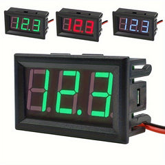 Waterproof DC Voltmeter LED Display 3V-30V Tester