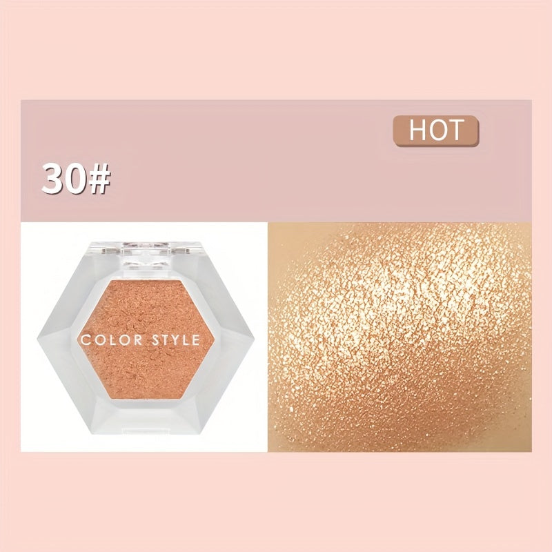 Monochrome Eyeshadow Powder Compact Halloween Makeup Brown Orange Coral Tone