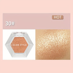 Monochrome Eyeshadow Powder Compact Halloween Makeup Brown Orange Coral Tone