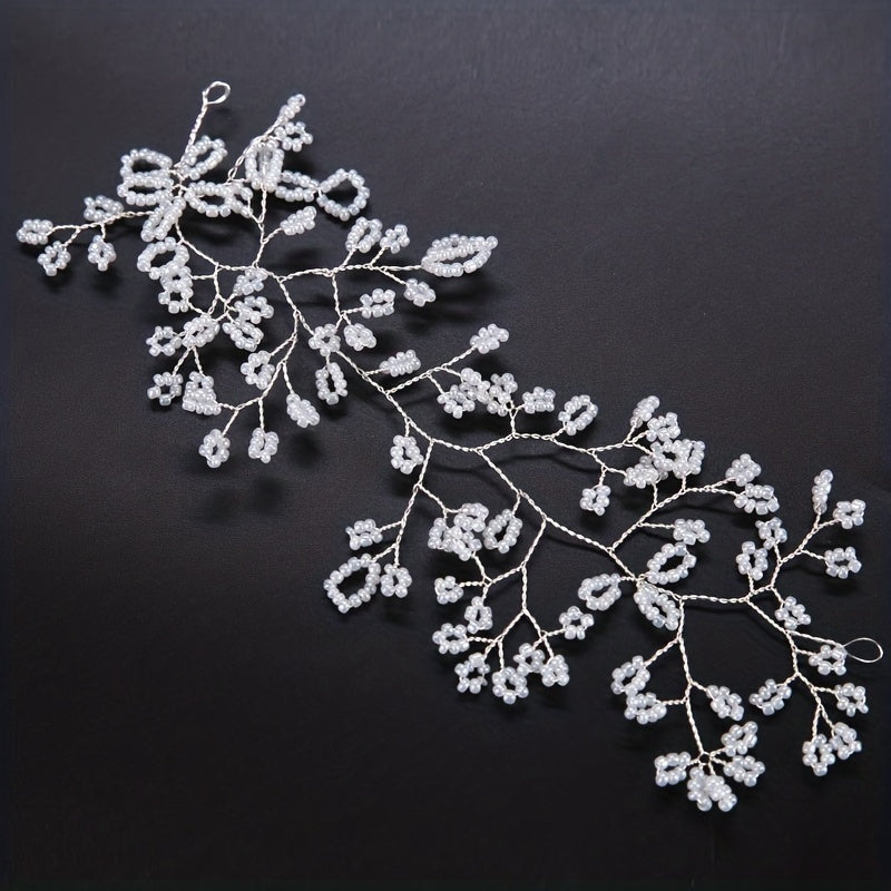 Faux Pearl Flower Head Piece Head Jewelry Bridal Wedding Hair Accessories
