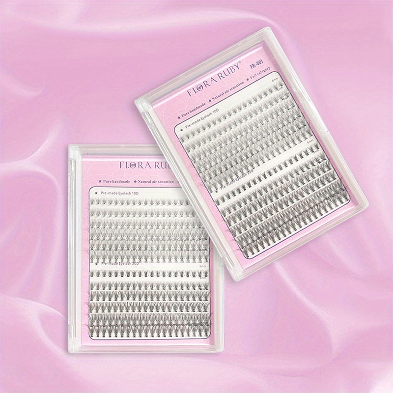 12 Row Grafted Eyelashes Natural 10D 20D Cluster False Eyelashes