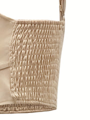 Women's Spaghetti Crop Vest & Drawstring Pants Set