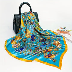 Silk Scarf 88 9 CmSquare Scarf Satin Silky Headband Retro Scarf