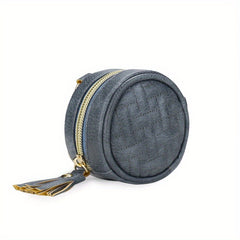 PU Leather Pacifier Bag with Tassel Key Coin Holder