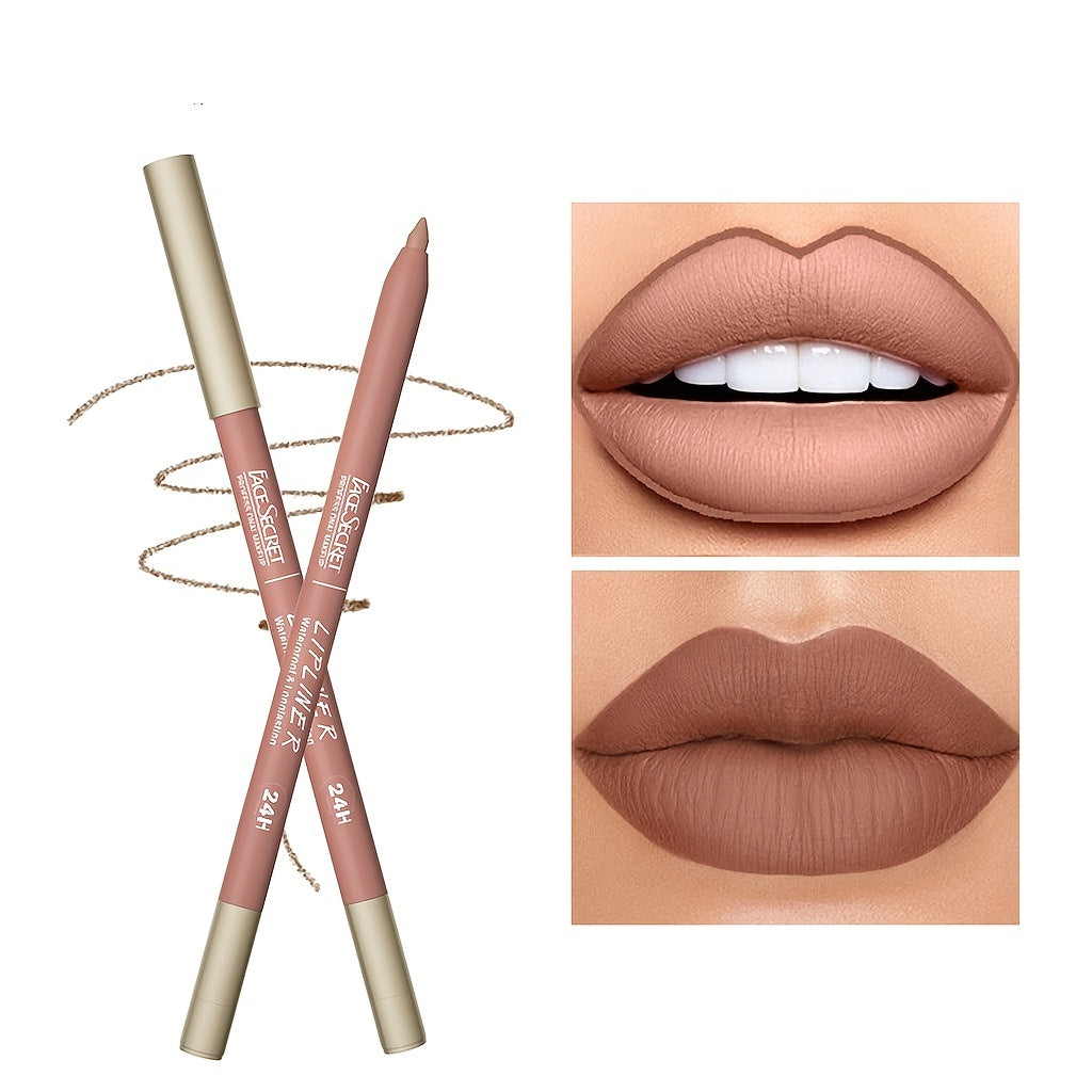 Long Lasting Lip Liner with Sharpener Waterproof Sweatproof Plumping