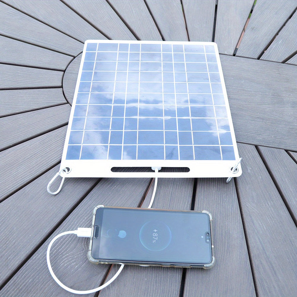 30W Polysilicon Dual USB Solar Panel for Camping Hiking RV