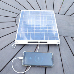 30W Polysilicon Dual USB Solar Panel for Camping Hiking RV