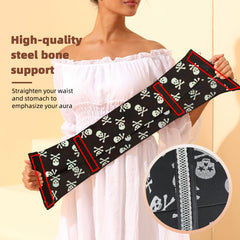 Women's Halloween Skull Pattern Waist Trimmer Tummy Control Belt