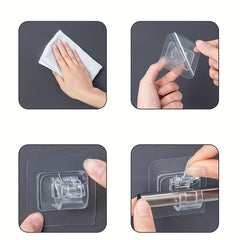 2pcs Punch Fishing Rod Holder Adhesive Hook For Home Decor