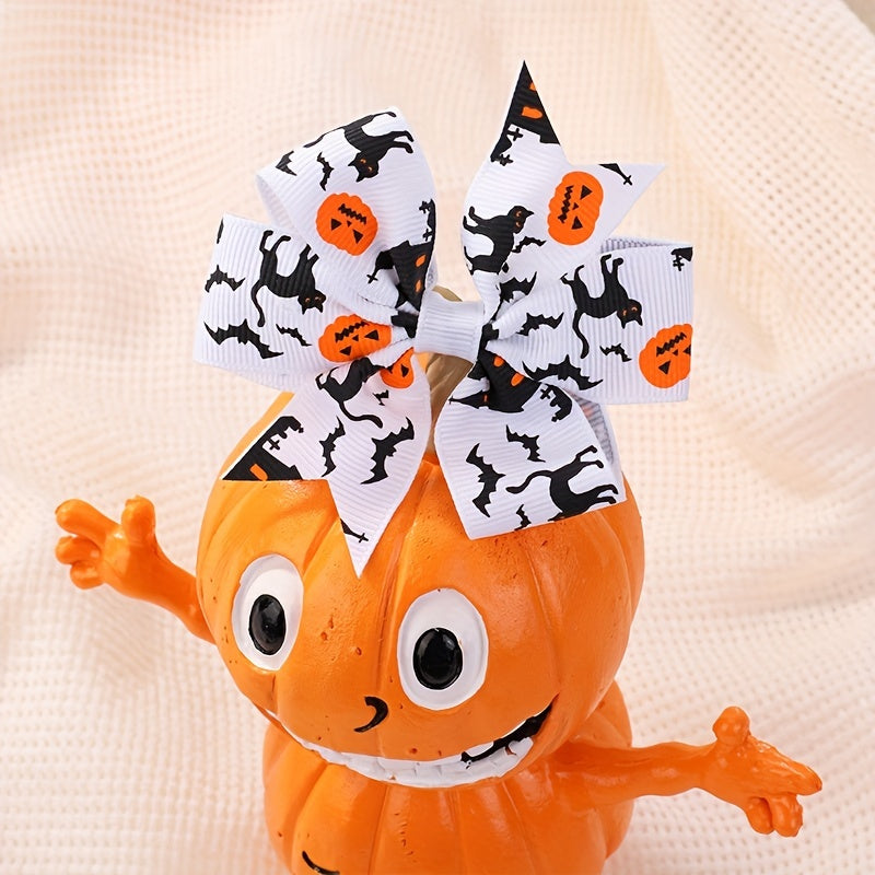 Halloween Kids Bow Hair Clips for Baby Girls, 2pcs