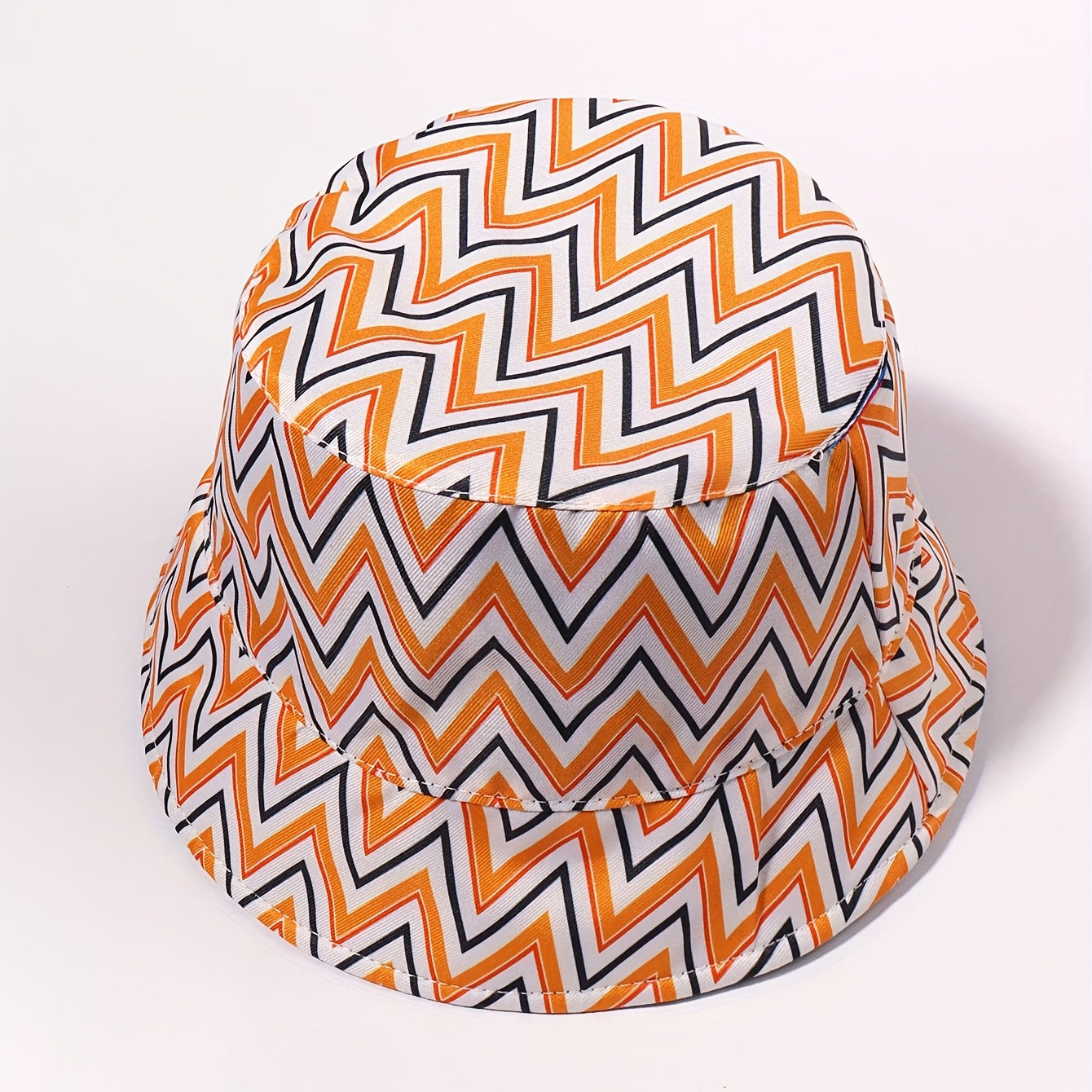 Striped Reversible Bucket Hat Lightweight Sunscreen Fisherman Cap