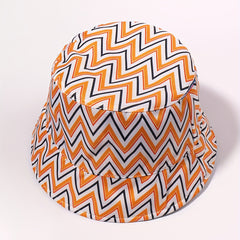 Striped Reversible Bucket Hat Lightweight Sunscreen Fisherman Cap